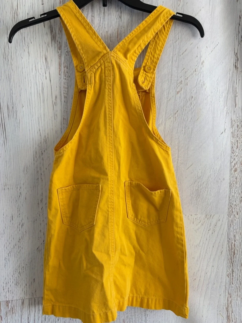 Gap Girls' Yellow Button-Front Overall Dress